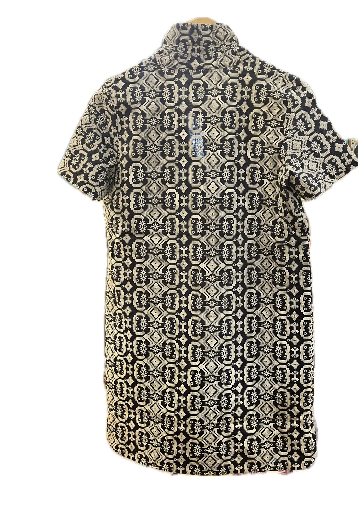 Tiffany EmbroideredDress-Navy/White
