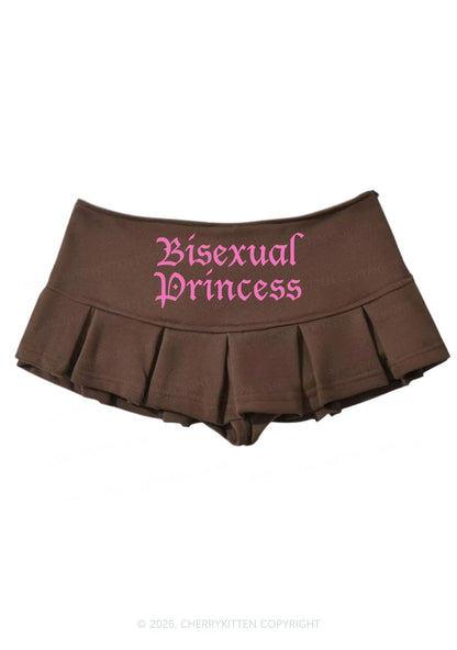 Bisexual Princess Pride Y2K Mini Pleated Skirts Cherrykitten