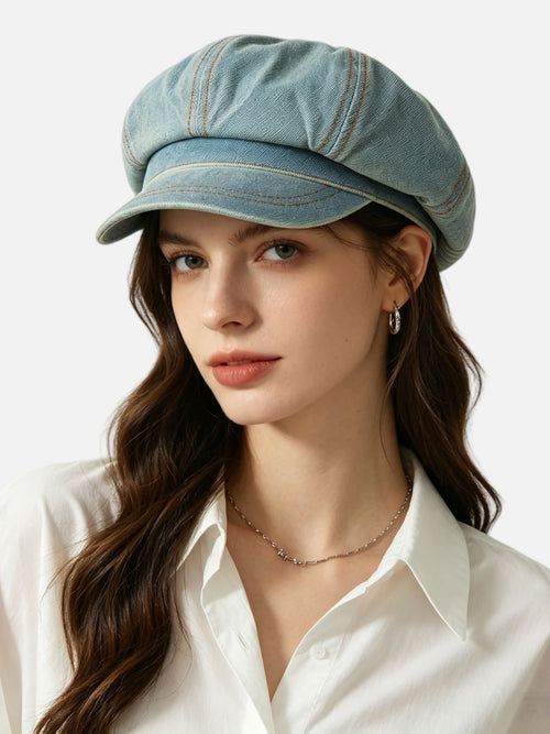 Haaura Denim Contrast Stitch Cap