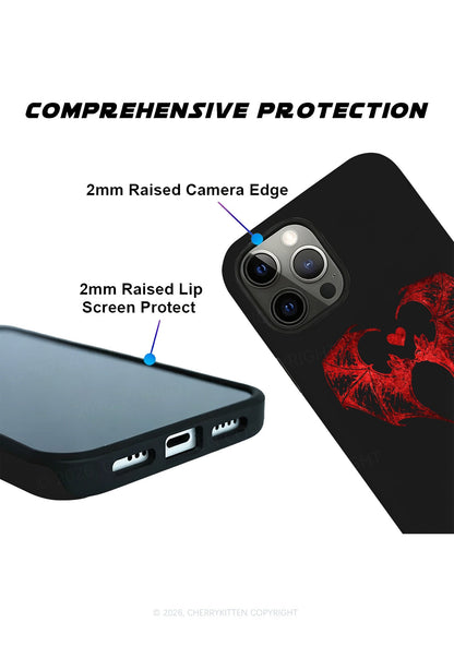 Halloween Bat Heart Y2K Phone Case Cherrykitten