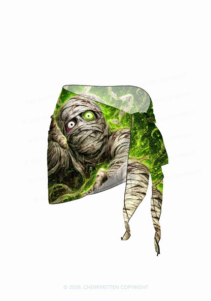 Halloween Crawling Mummy Y2K Print Bikini Set Cherrykitten