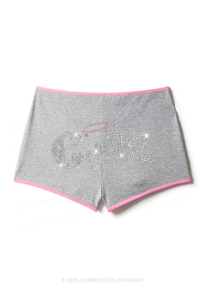 Rhinestone Cxntz Y2K Booty Shorts Cherrykitten