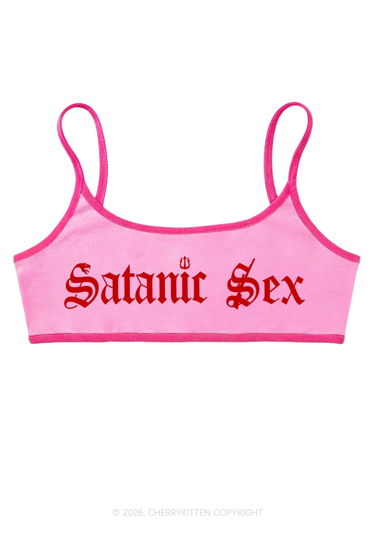 Halloween Satanic Sx Y2K Super Crop Cami Cherrykitten