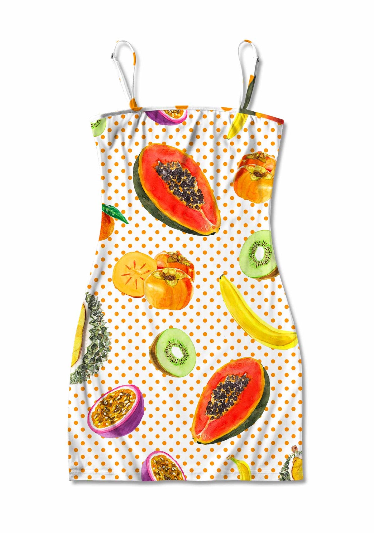 Fruity Dots Pride Y2K Print Slip Dress Cherrykitten