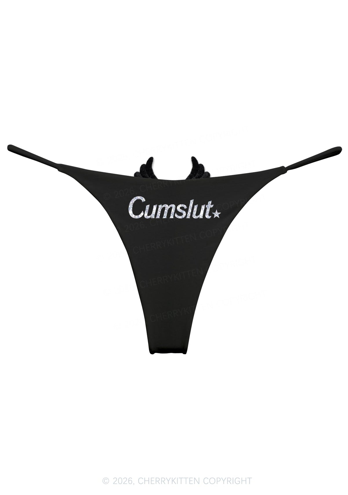 Glitter Special Cxmslxt Y2K Goth Angel Wings Bikini String Thong Cherrykitten
