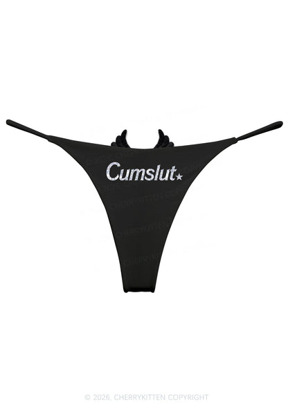 Glitter Special Cxmslxt Y2K Goth Angel Wings Bikini String Thong Cherrykitten