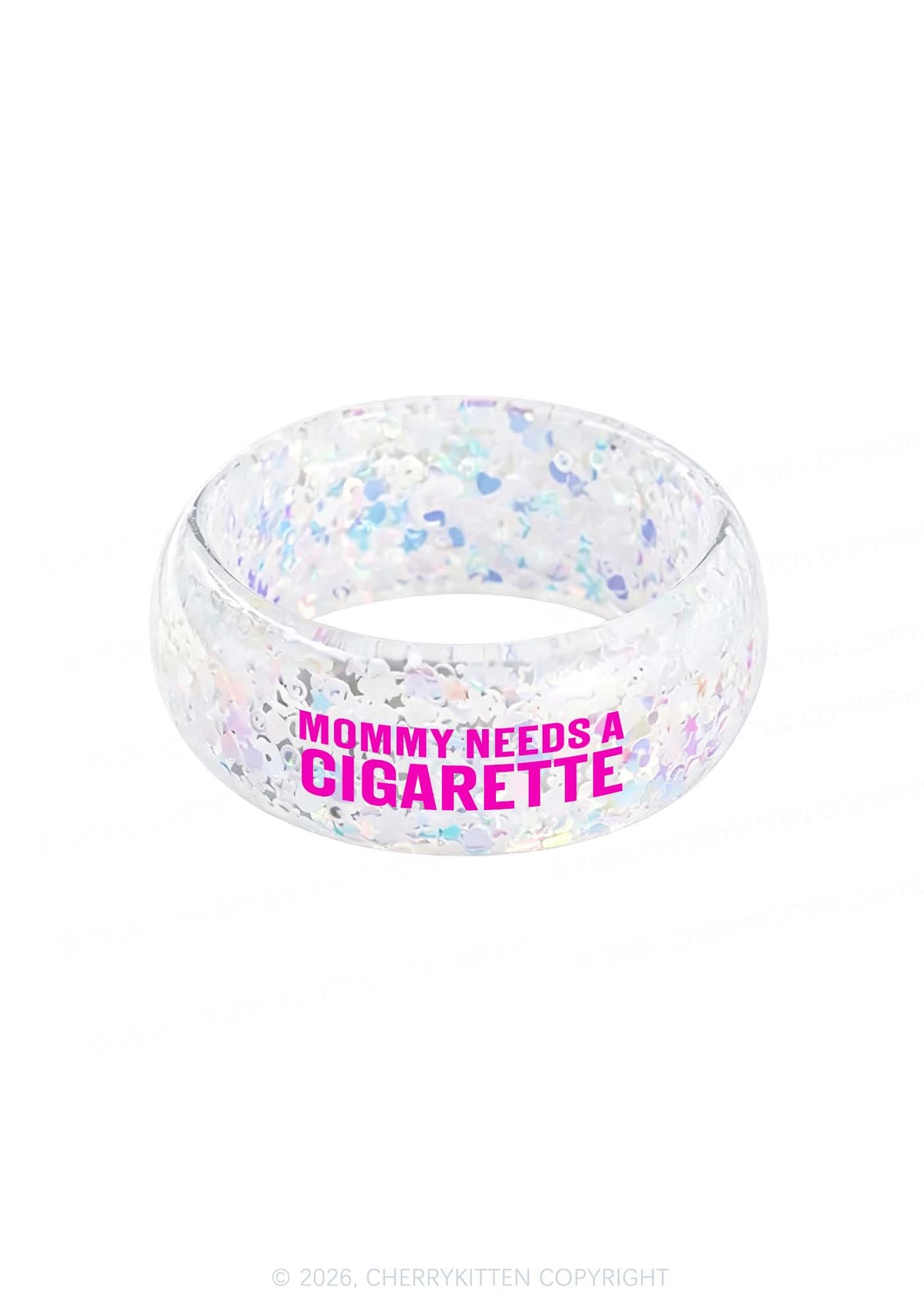 Mommy Needs A Cigarette Y2K Cuff Bangle Cherrykitten