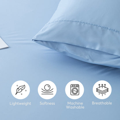 Kasentex Spring All Season Deep Pocket Fitted Sheet Set with Pillowcases, Room Decor, Graduation Gifts