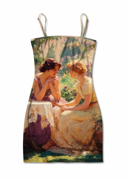 Garden Chat Pride Y2K Print Slip Dress Cherrykitten