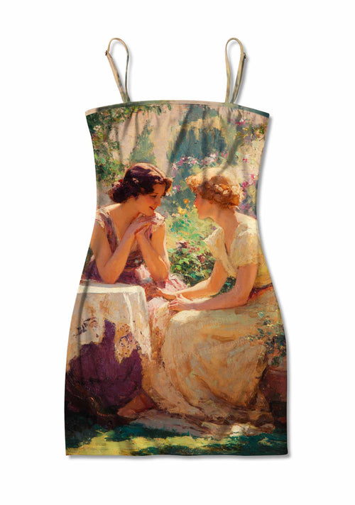 Garden Chat Pride Y2K Print Slip Dress Cherrykitten
