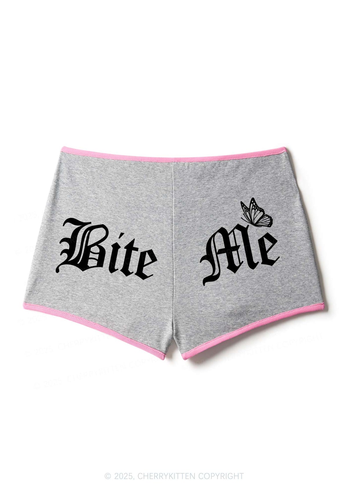 Bite Me Y2K Contrast Mini Shorts Cherrykitten