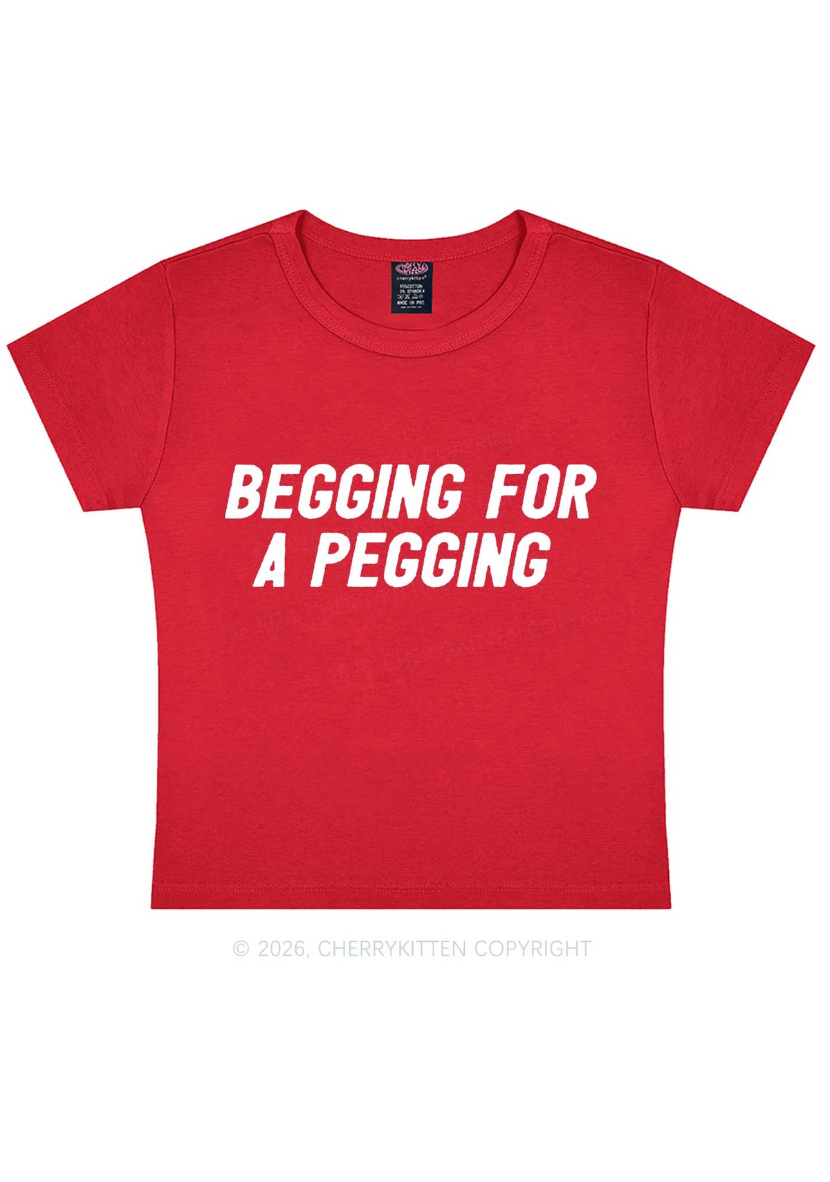 Begging For A Pegging Y2K Baby Tee Cherrykitten