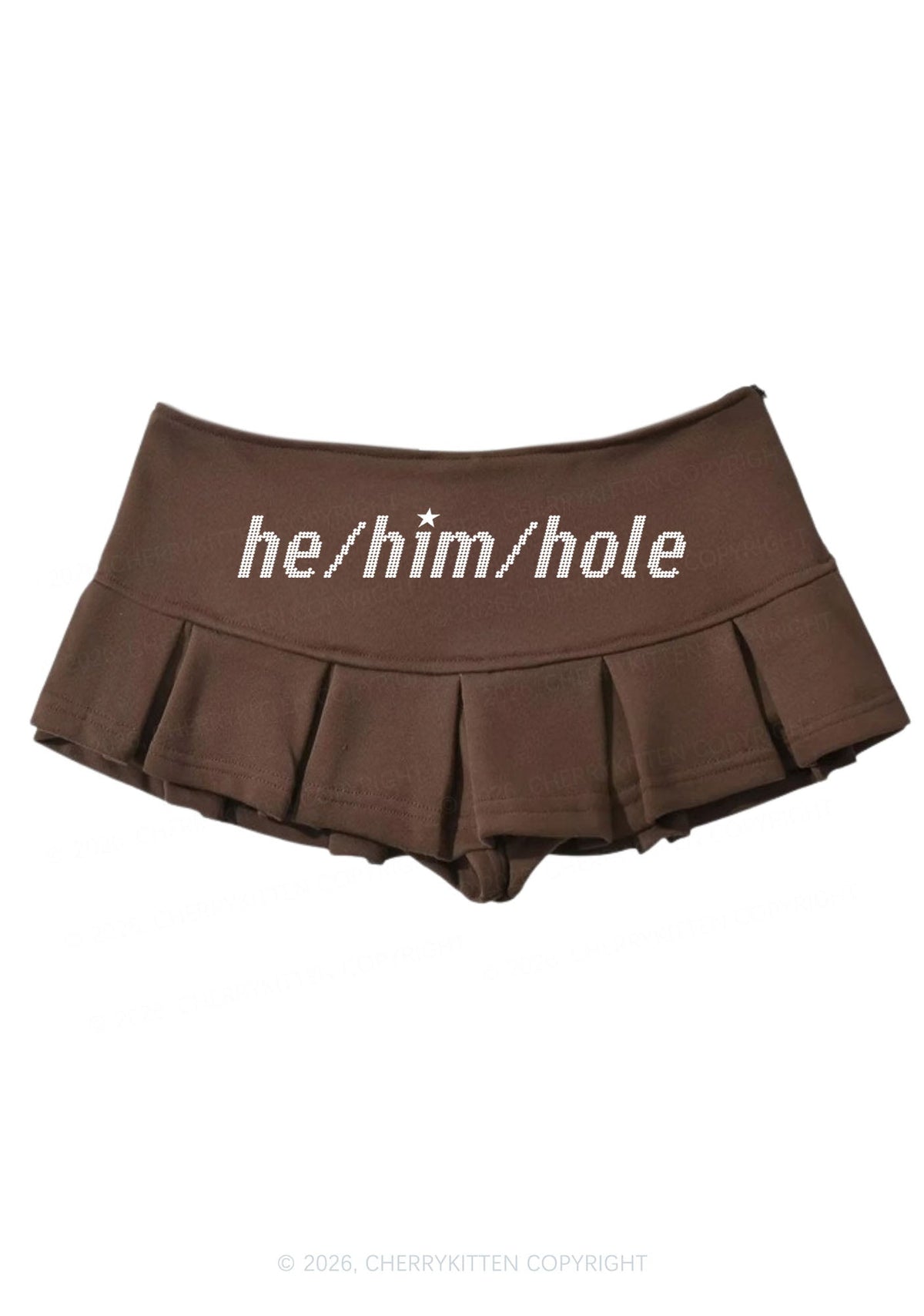 He Him Hole Pride Y2K Mini Pleated Skirts Cherrykitten