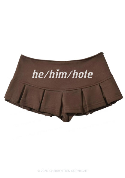 He Him Hole Pride Y2K Mini Pleated Skirts Cherrykitten