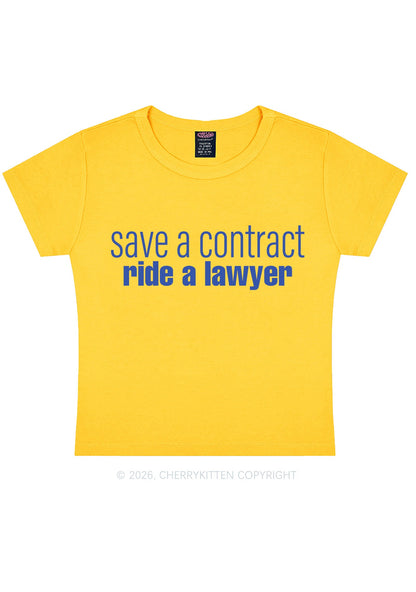 Save Contract Ride Lawyer Y2K Baby Tee Cherrykitten