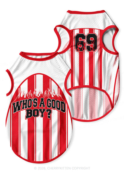 Who Is Good Boy Y2K Pet Jersey Cherrykitten