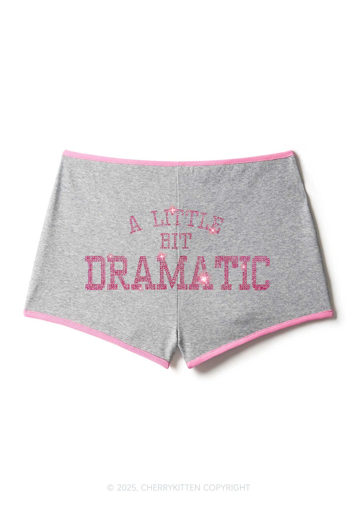 Rhinestone A Little Bit Dramatic Y2K Booty Shorts Cherrykitten