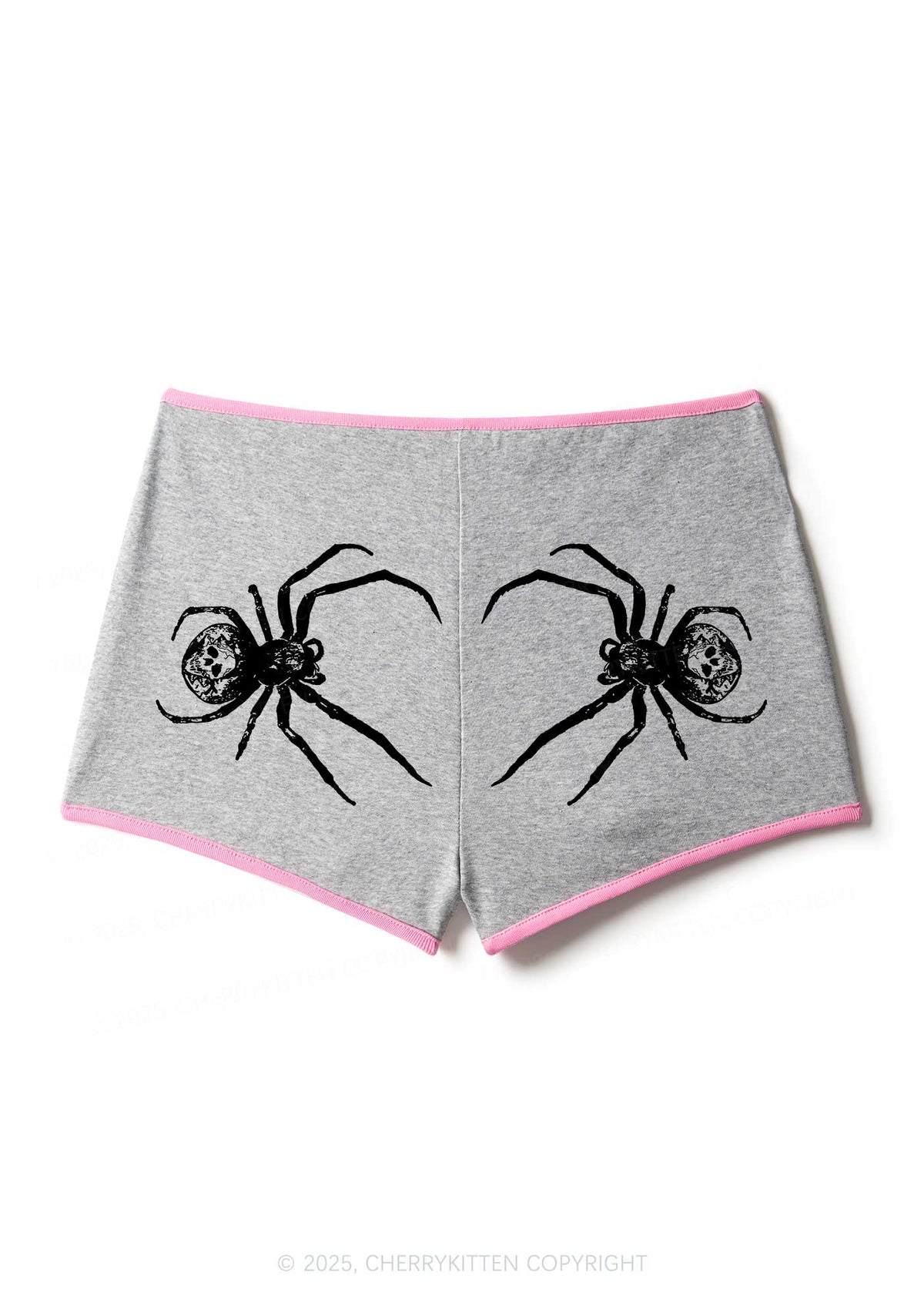 Skull Spider Y2K Booty Shorts Cherrykitten