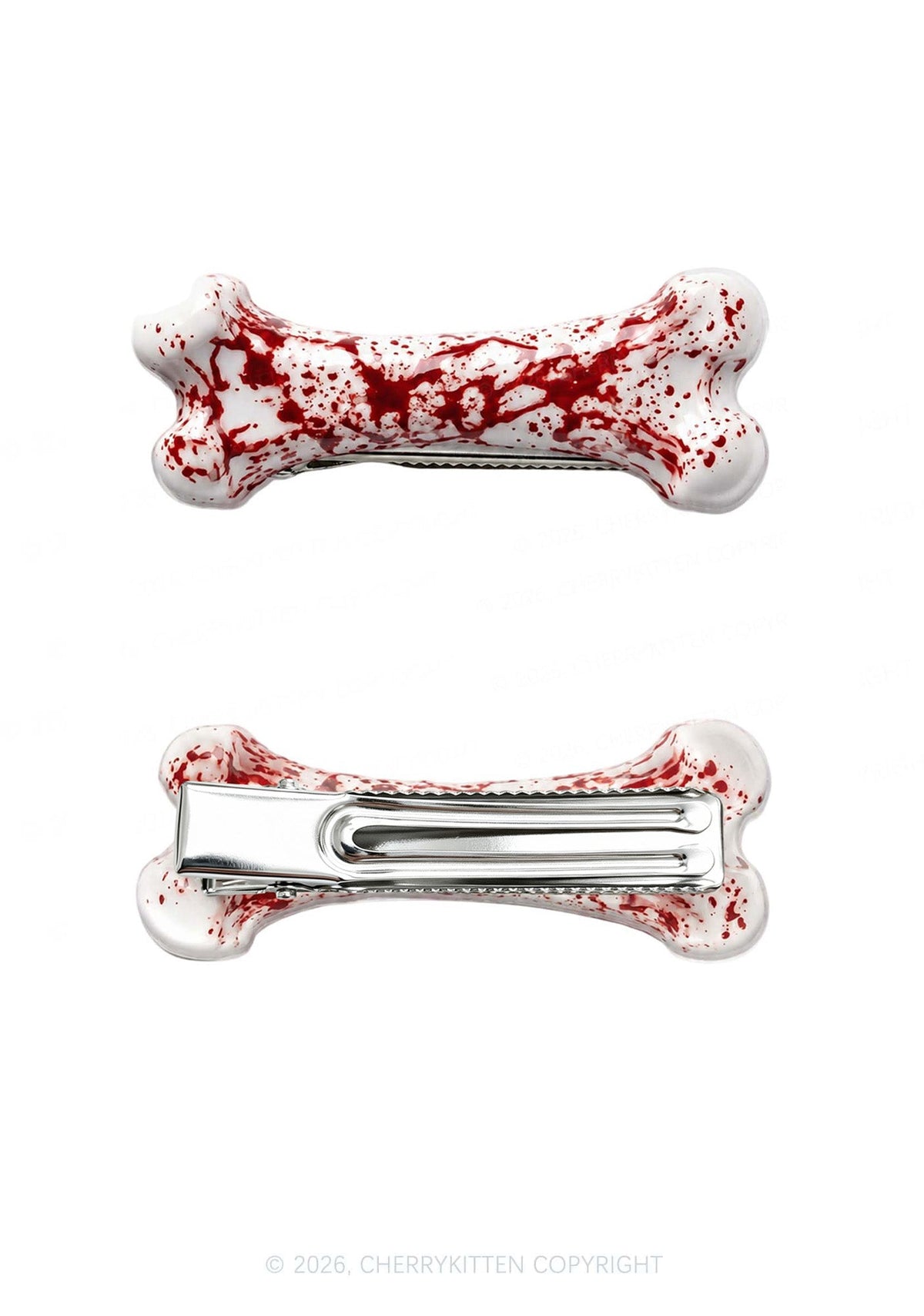 Halloween Blood Bone Y2K Acrylic Duckbill Hair Clips Cherrykitten