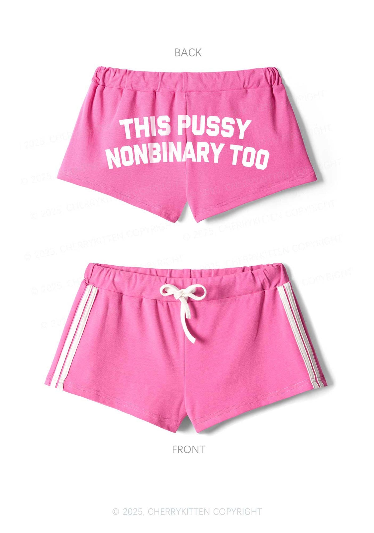 This Puxxy Nonbinary Too Pride Y2K Drawstring Mini Shorts Cherrykitten
