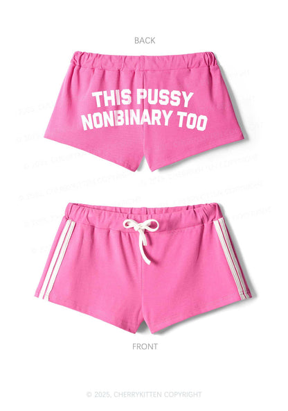 This Puxxy Nonbinary Too Pride Y2K Drawstring Mini Shorts Cherrykitten