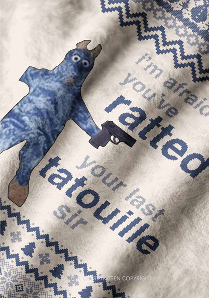 Ratted Last Tatouille Y2K Pet Knit Sweatshirt Cherrykitten