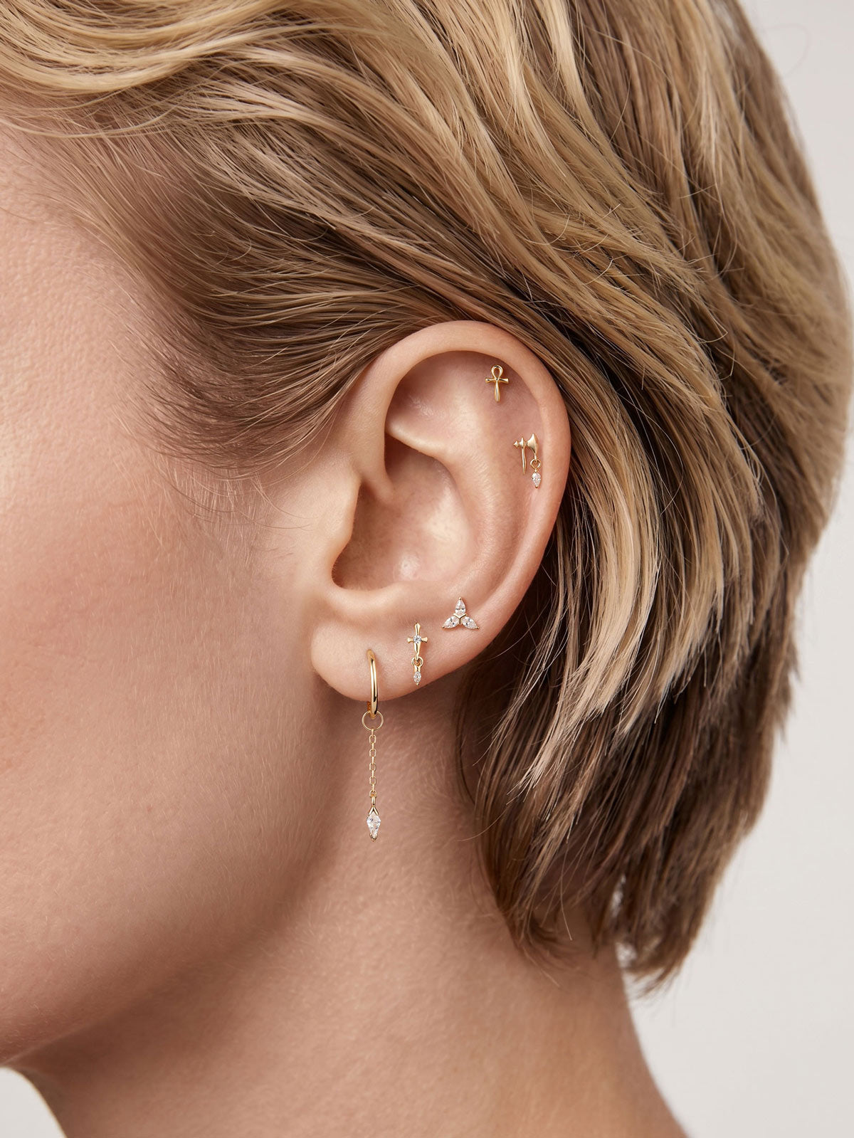 KOSINER 14K Solid Gold Kite Drop Charm