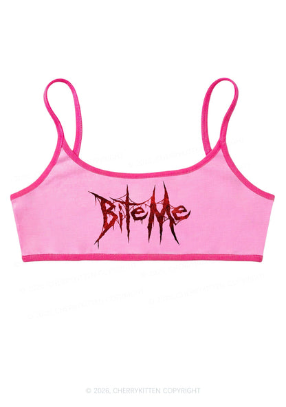 Halloween Bite Me Y2K Super Crop Cami Cherrykitten