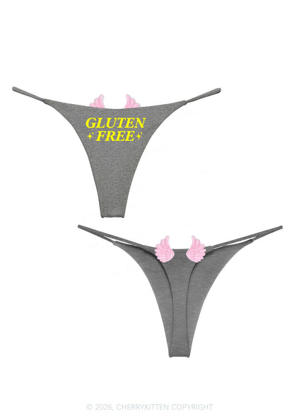 Gluten Free Y2K Goth Angel Wings Bikini String Thong Cherrykitten
