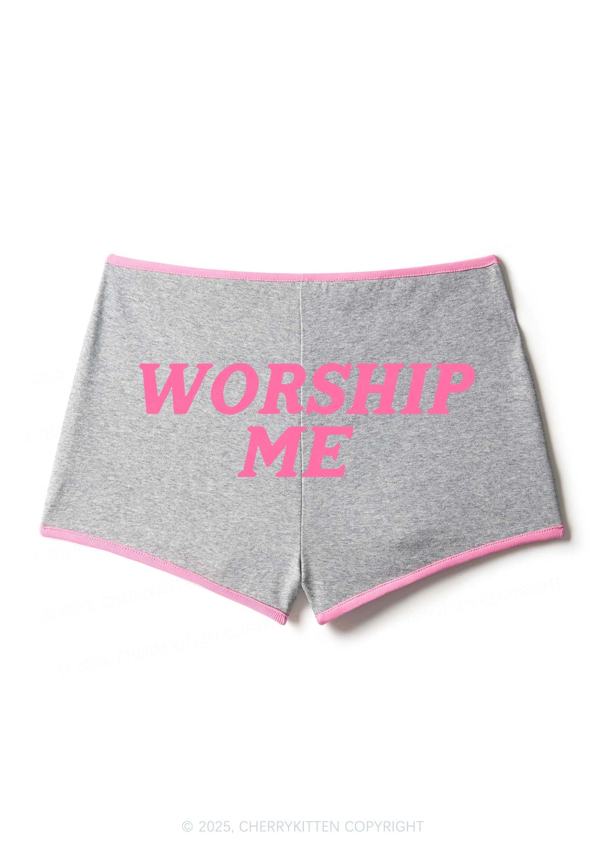 Worship Me Y2K Contrast Mini Shorts Cherrykitten