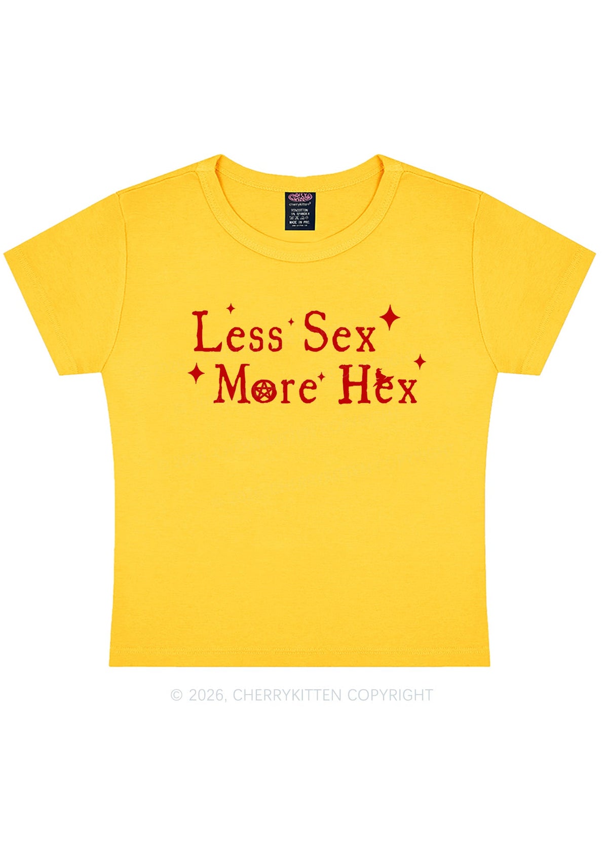 Less Sx More Hex Y2K Baby Tee Cherrykitten