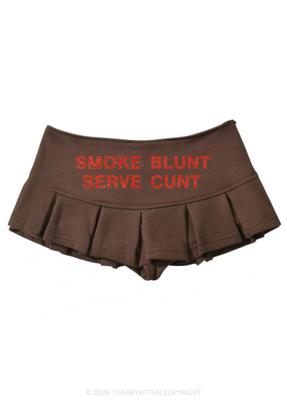 Smoke Blunt Y2K Mini Pleated Skirts Cherrykitten