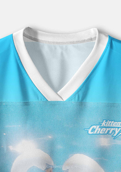 Swan Lovers Y2K Crop Sport Jersey Shirts Cherrykitten