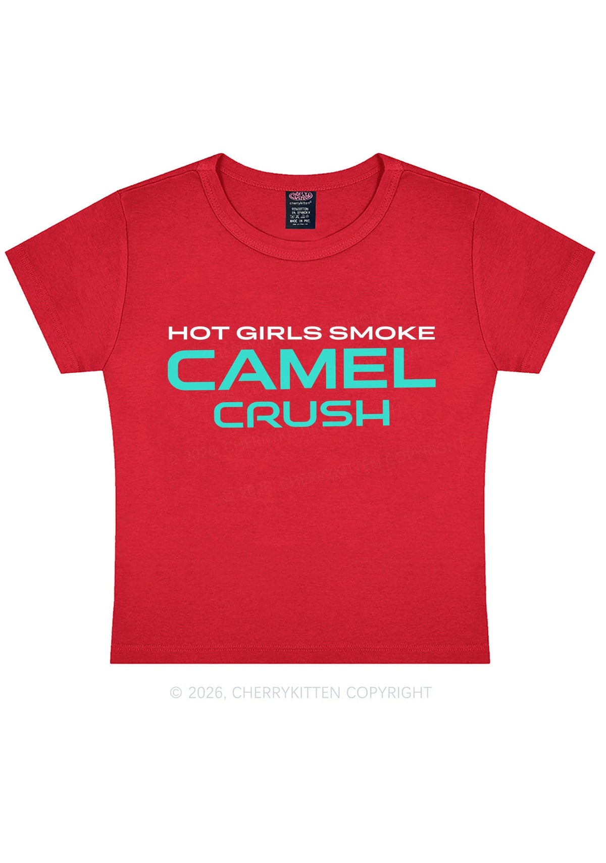 Hot Girls Smoke Mint Y2K Baby Tee Cherrykitten