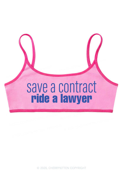 Save Contract Ride Lawyer Y2K Super Crop Cami Cherrykitten