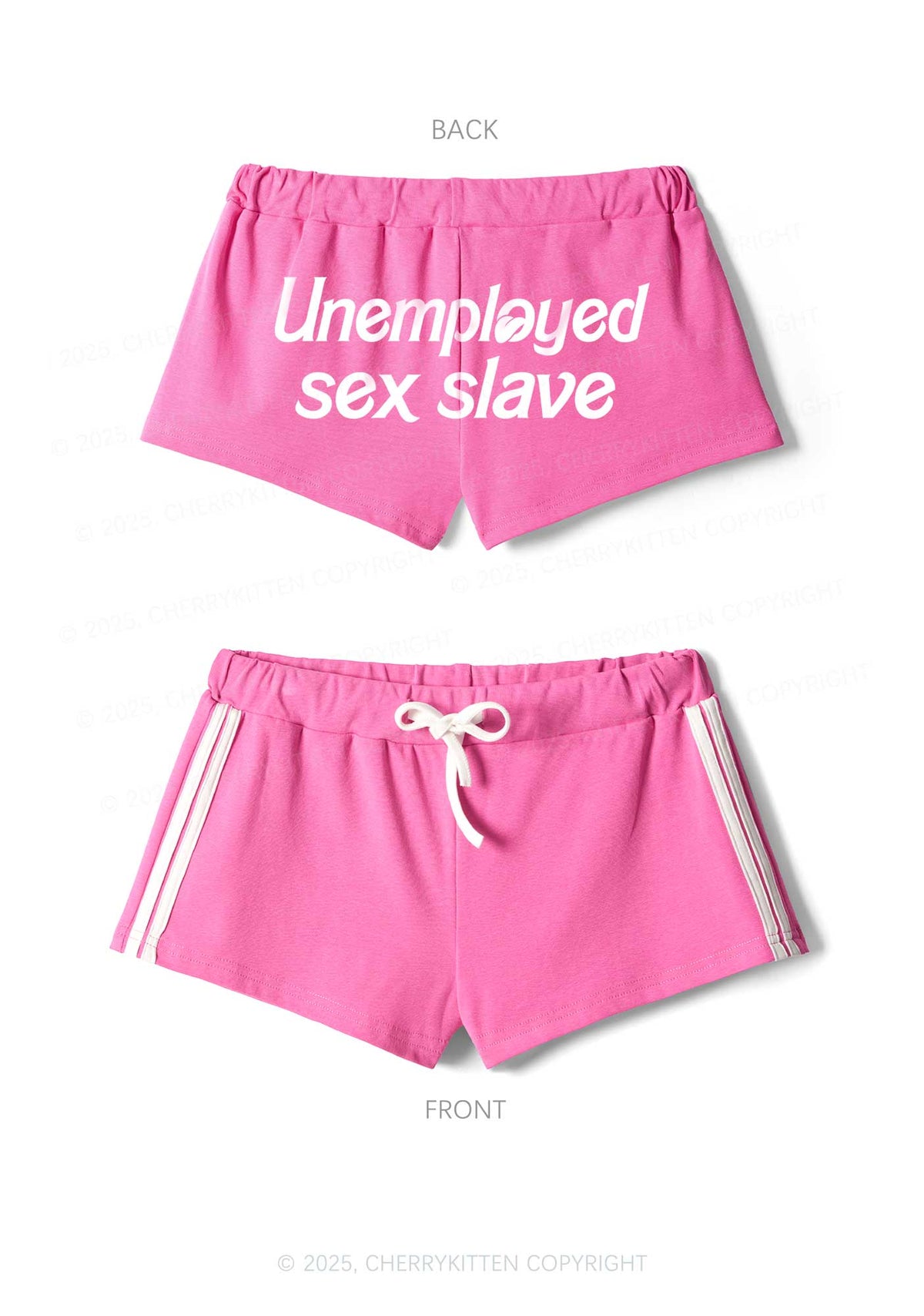 Unemployed Sx Slave Y2K Drawstring Mini Shorts Cherrykitten