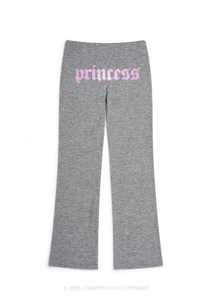 Rhinestone Princess Y2K Low Rise Drawstring Flare Pants Cherrykitten