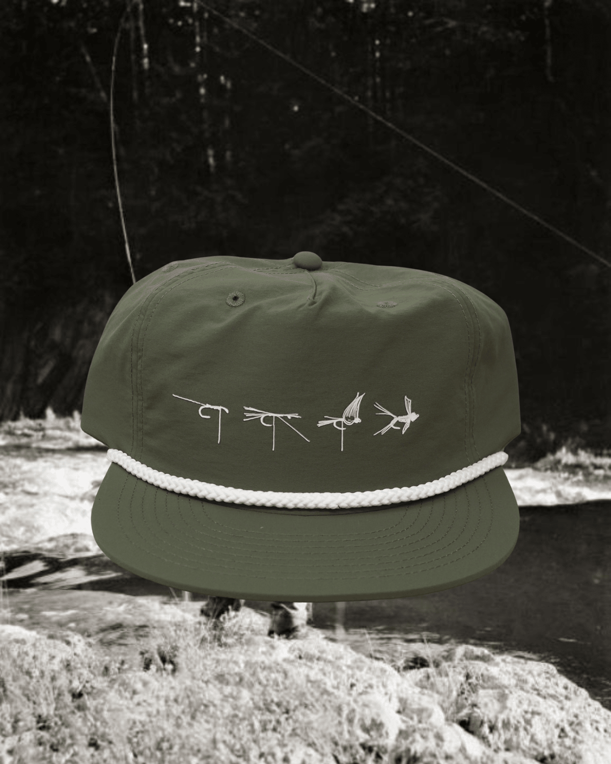 "Fly Tie" Surfer Cap in Green