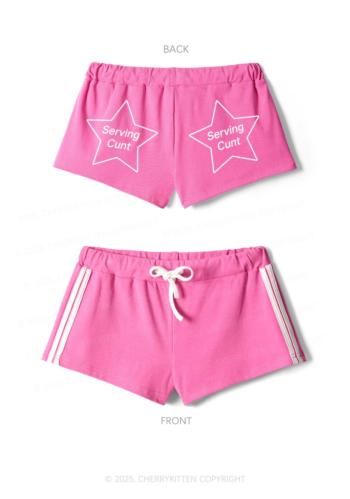 Serving Count Y2K Drawstring Mini Shorts Cherrykitten
