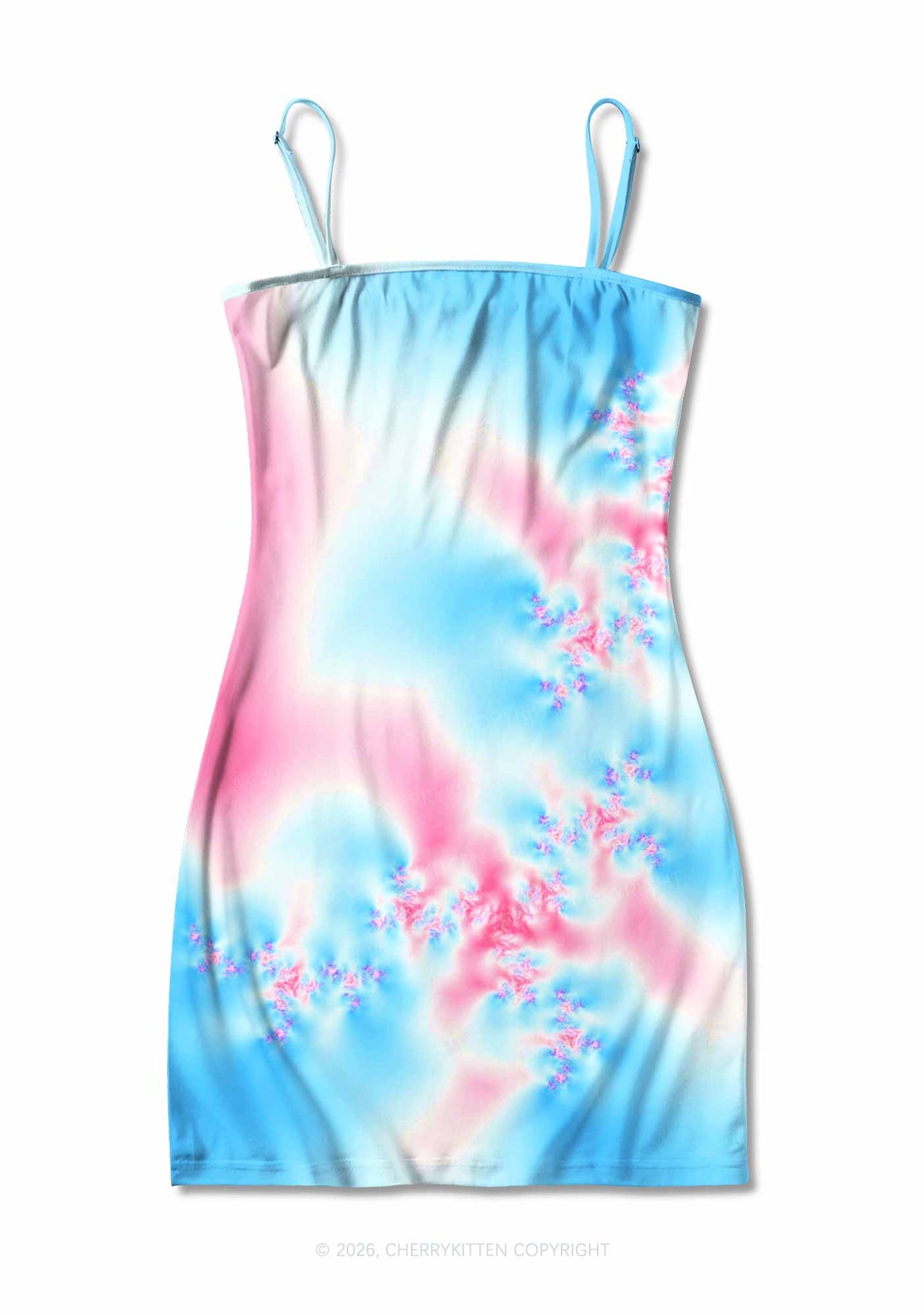 Trans Thermal Pride Y2K Print Slip Dress Cherrykitten