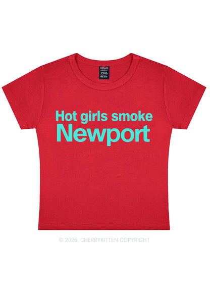 Hot Girls Smoke New Y2K Baby Tee Cherrykitten