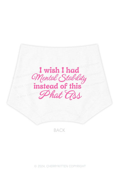 Mental Stability Y2K Mid Rise Waist Boyshort Cherrykitten