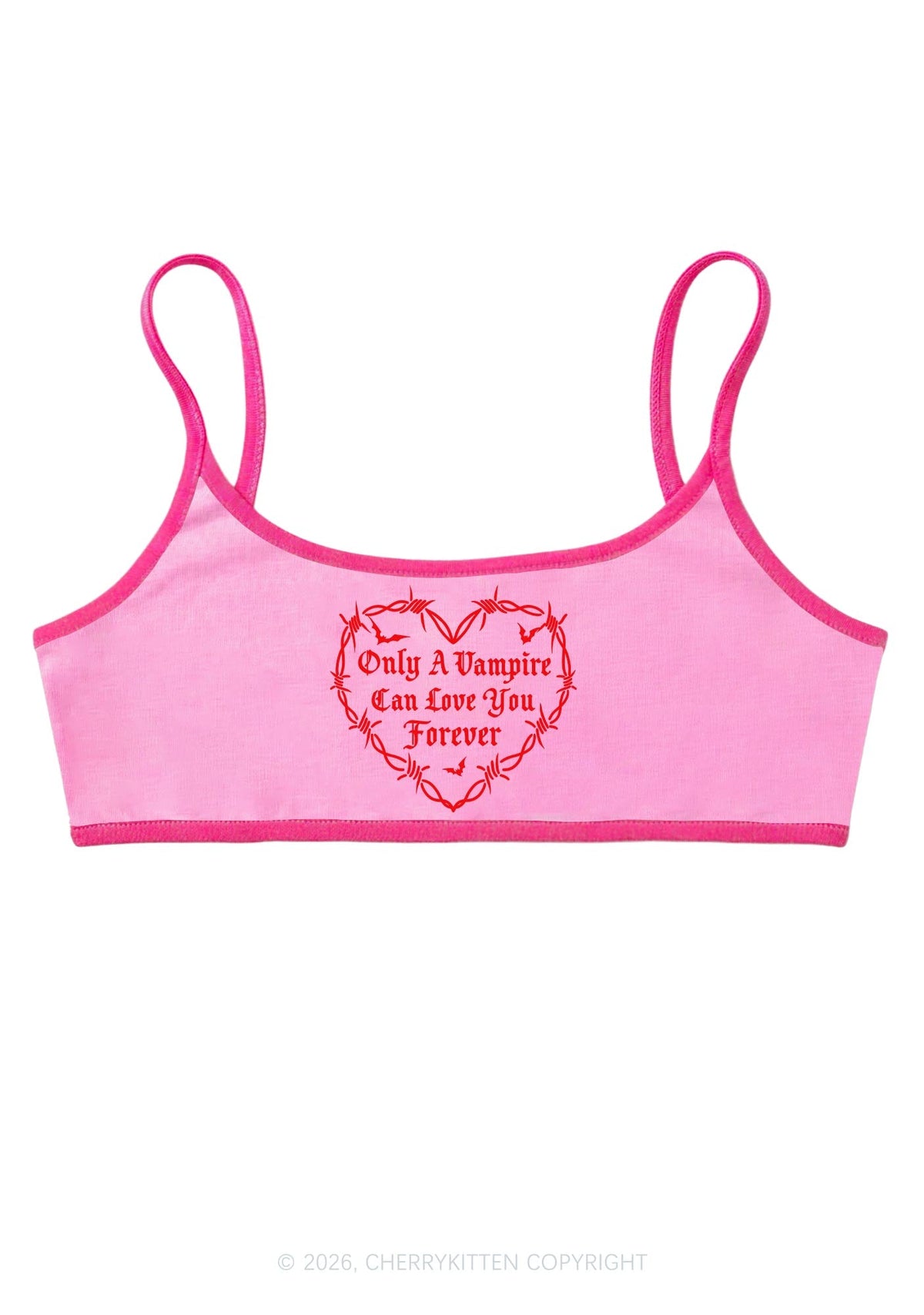 Halloween Vampire Love You Forever Y2K Super Crop Cami Cherrykitten