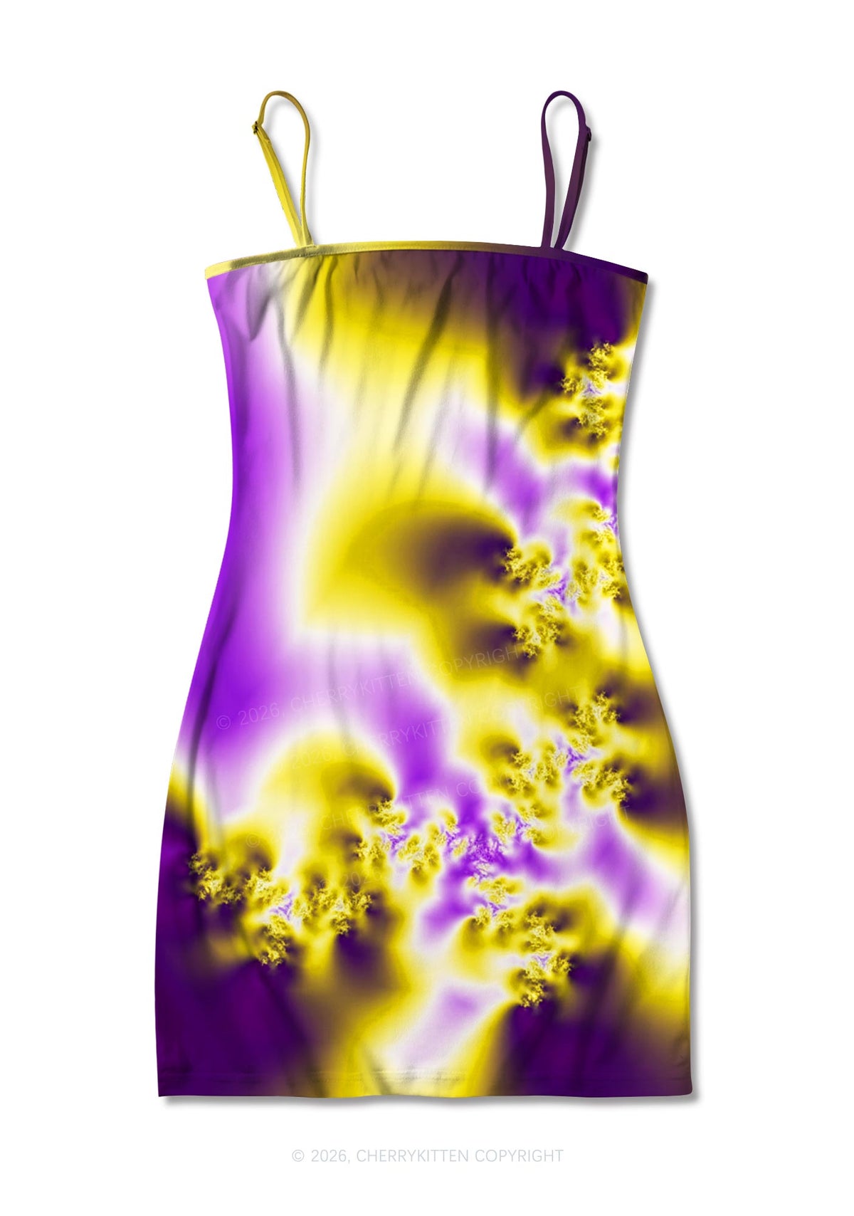 Nonbinary Thermal Pride Y2K Print Slip Dress Cherrykitten