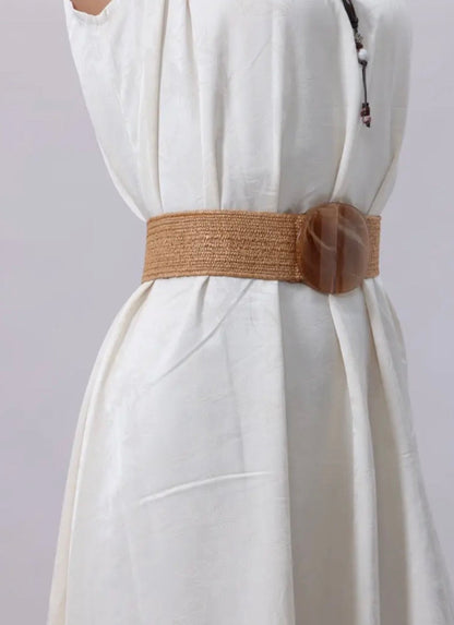 Resort Eco Chic Woven Belt with Buckle