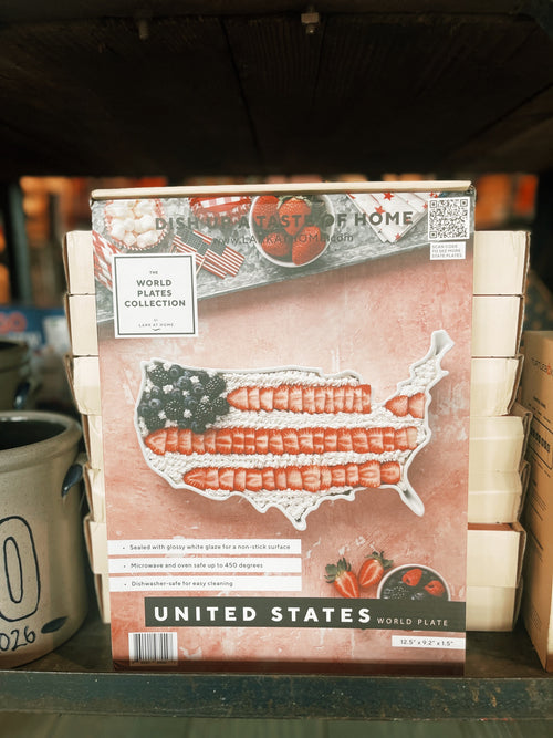 USA World Plate