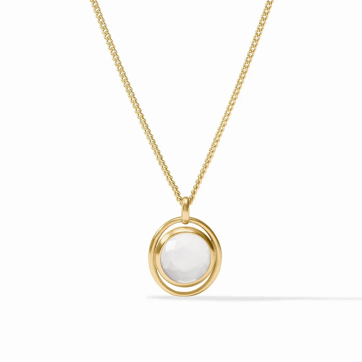 Laguna Solitaire Necklace-Gold & Iridescent Clear Crystal