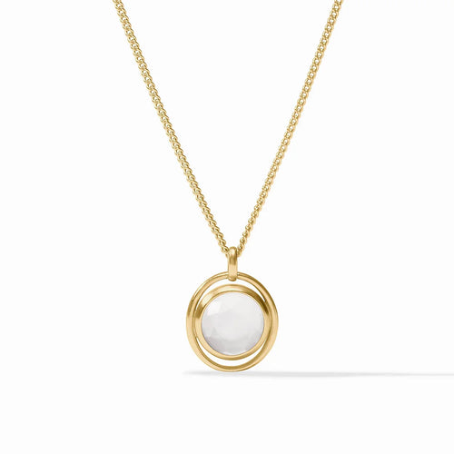 Laguna Solitaire Necklace-Gold & Iridescent Clear Crystal