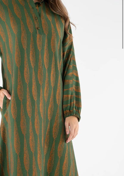Long-Sleeve Poppy Maxi Tuscan Villa