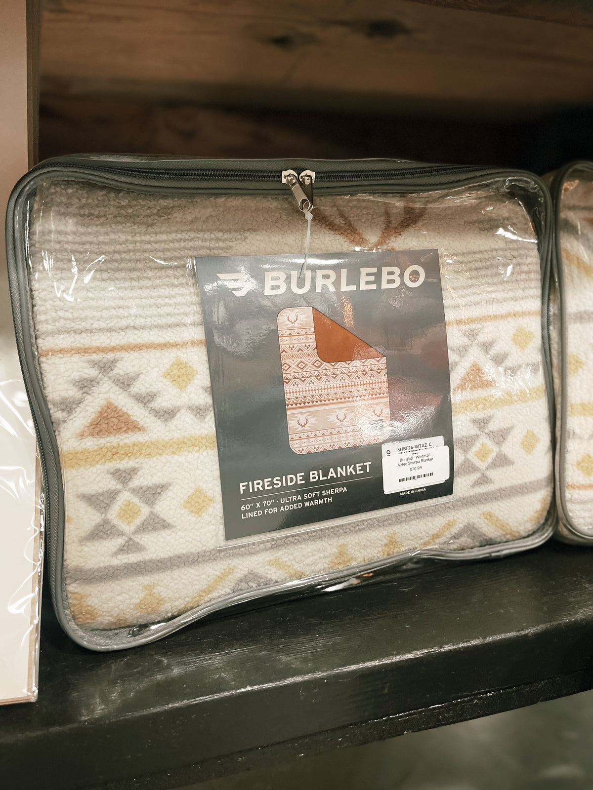 Burlebo - Whitetail Aztec Sherpa Blanket